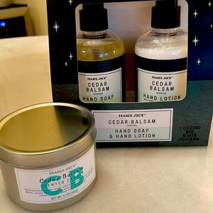 TJ’s Limited Edition Hand Soap/ Wash. and candle